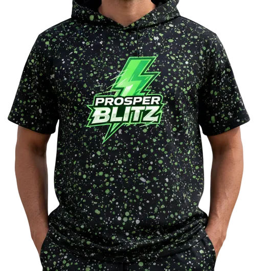 Prosper Blitz Spring Splatter Short Sleeve Hoodie