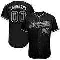 Custom Black & White Baseball Jersey - Front