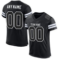 Custom Black & White Mesh Football Jersey