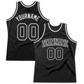 Custom Black & White Throwback Basketball Jersey