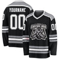 Custom Black, White & Gray Hockey Jersey