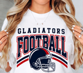 Gladiators Football Helment Fan shirt