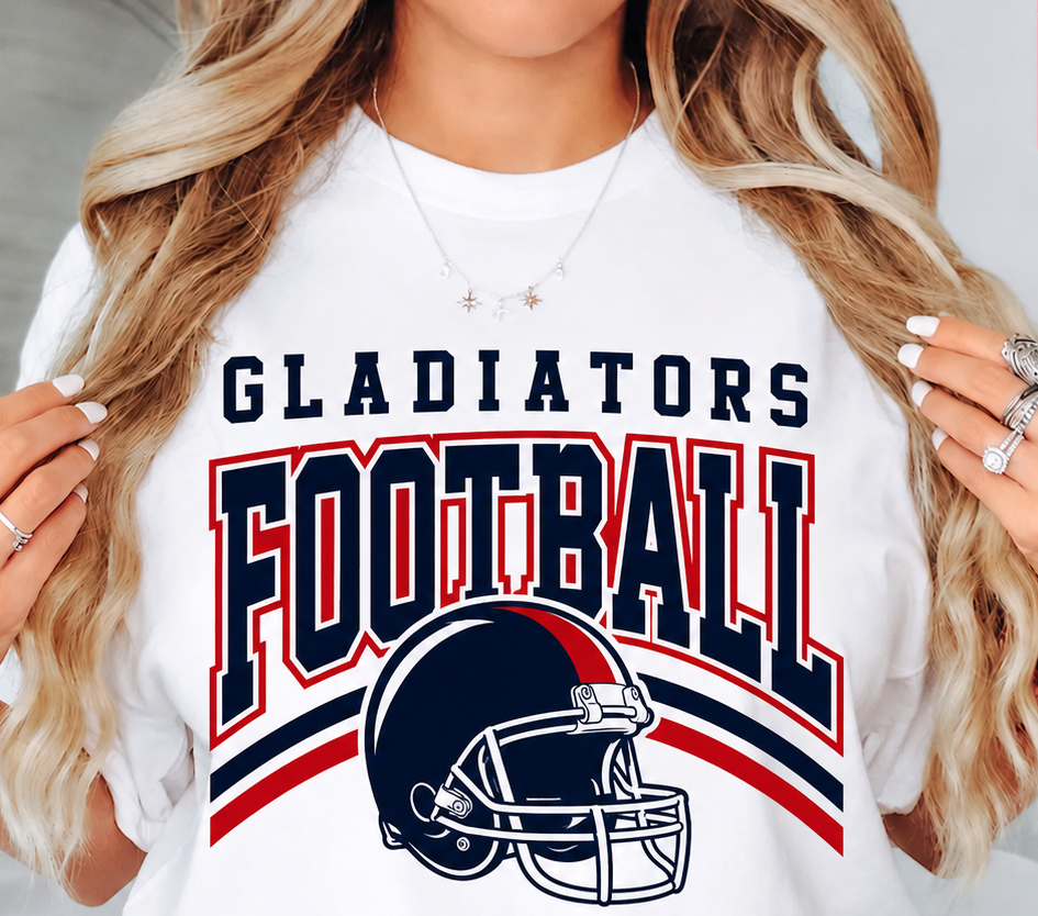 Gladiators Football Helment Fan shirt