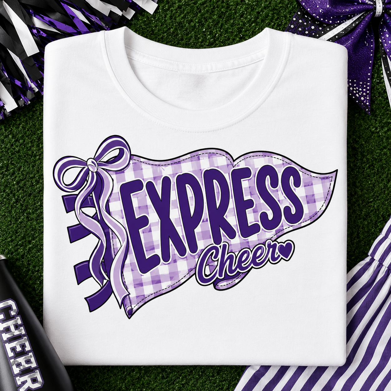 Express Cheer Gingham Flag