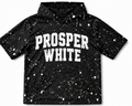 Prosper White Graffiti Short Sleeve Hoodie