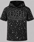 Prosper Black Graffiti Short Sleeve Hoodie