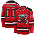 Custom Red, Black & White Hockey Jersey