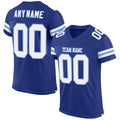 Custom Royal Blue & Light Blue Mesh Football Jersey