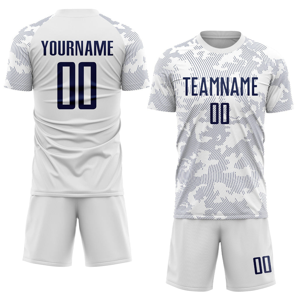 Custom White & Navy Soccer Jersey