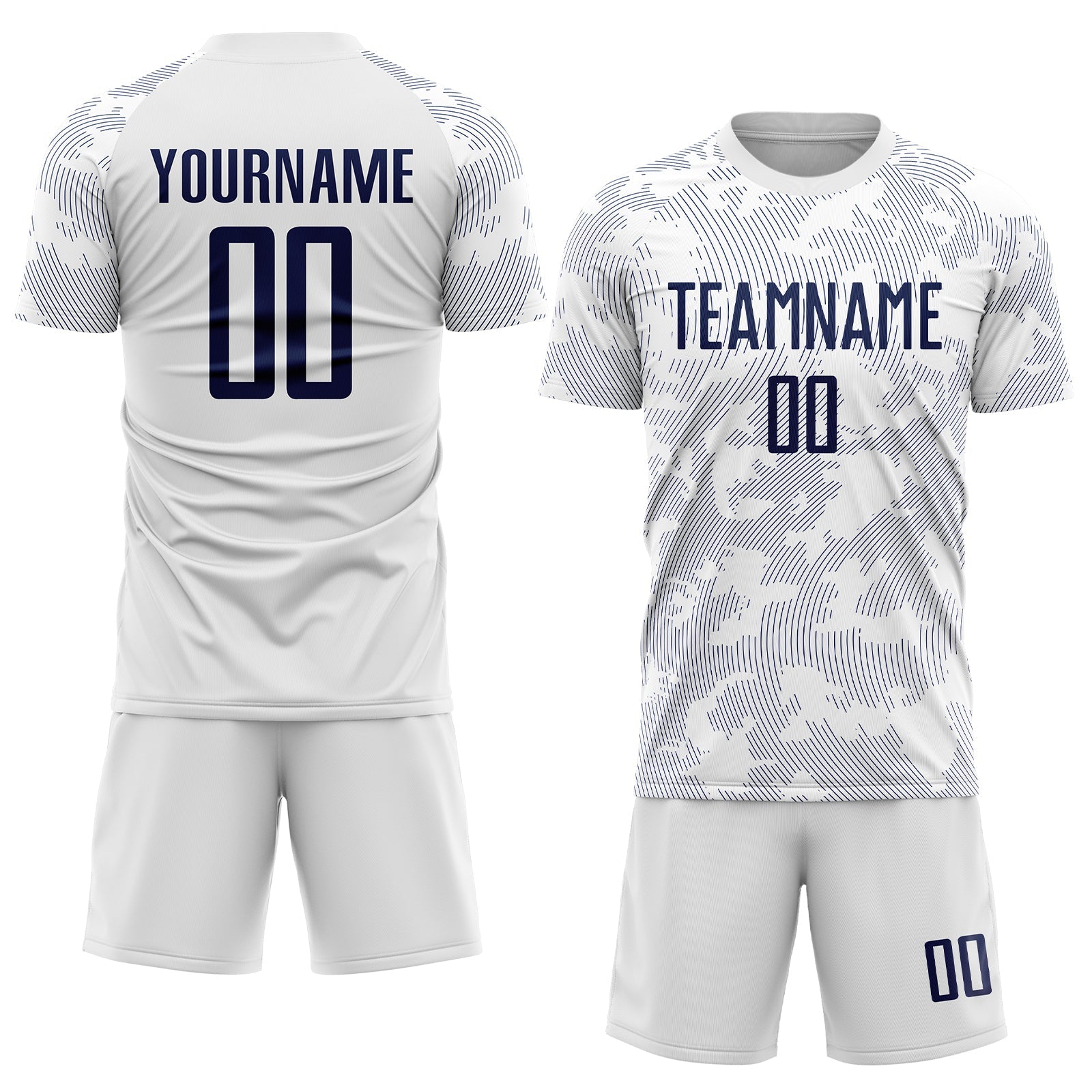 Custom White & Navy Soccer Jersey