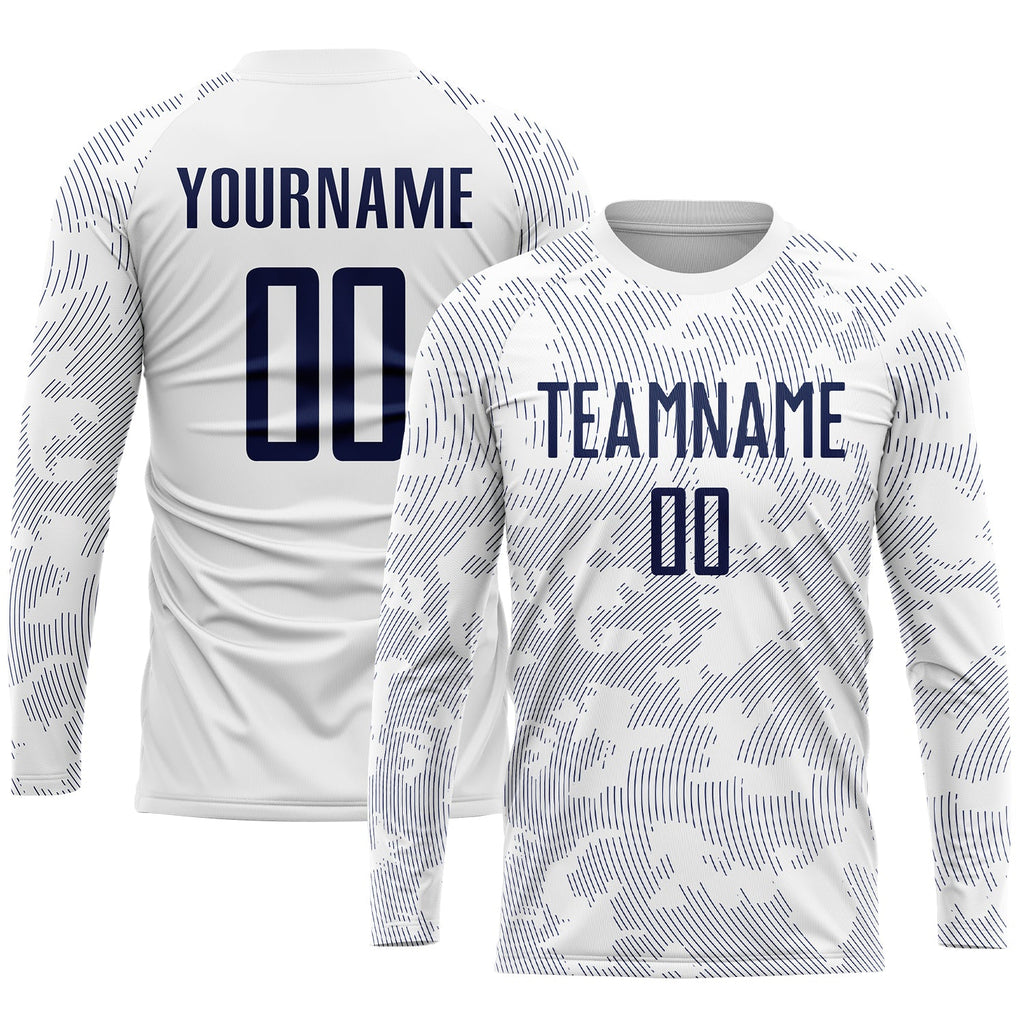 Custom White & Navy Soccer Jersey