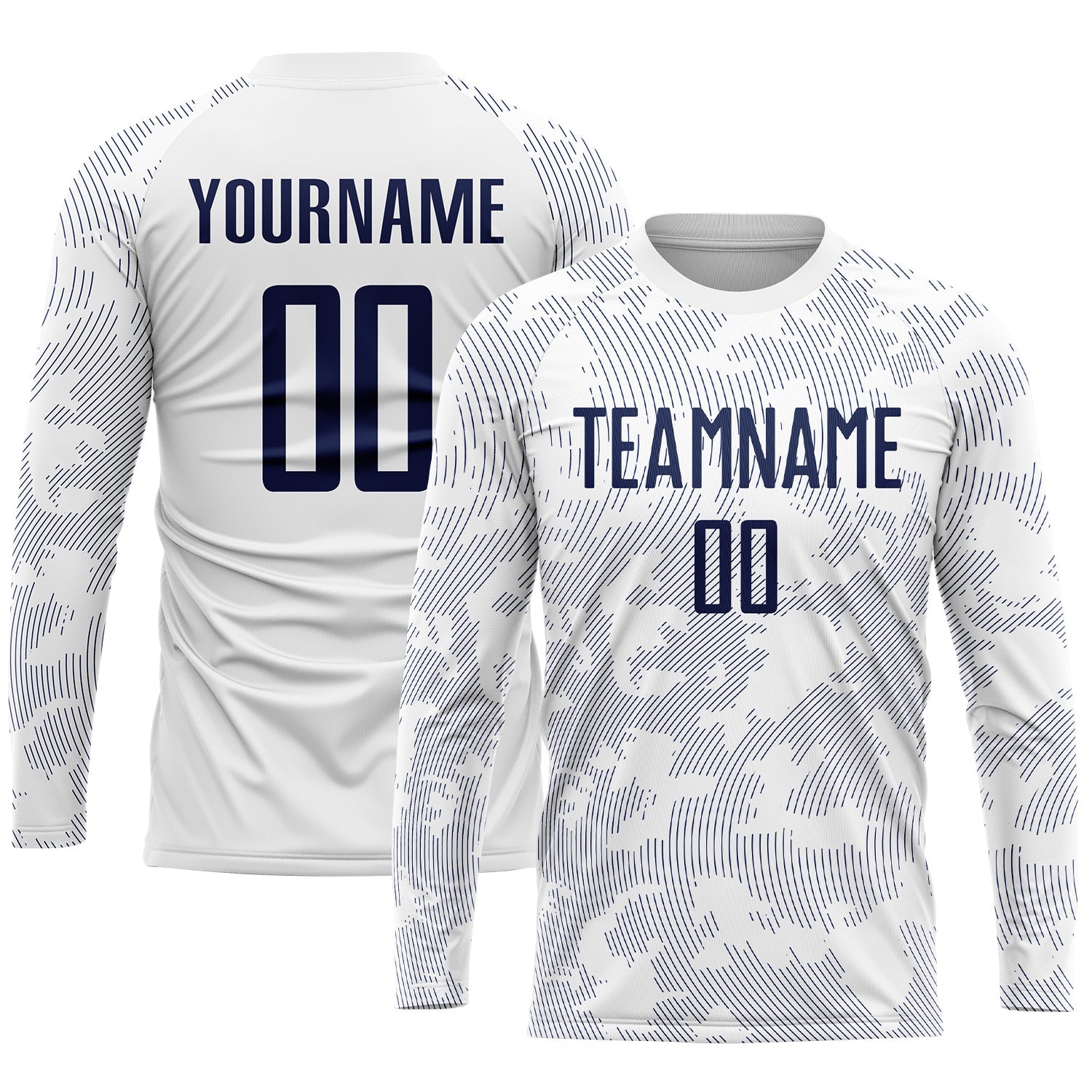 Custom White & Navy Soccer Jersey