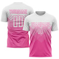 Custom Pink & White Soccer Jersey