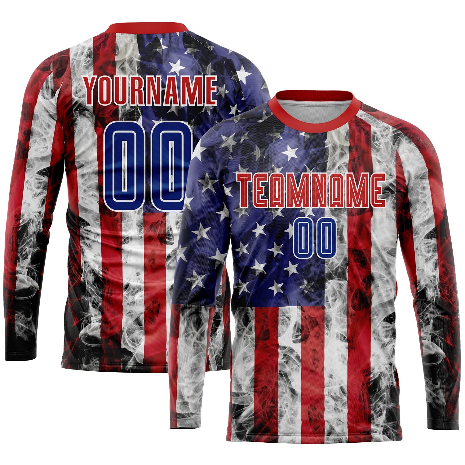 Custom White USA Flag Soccer Jersey