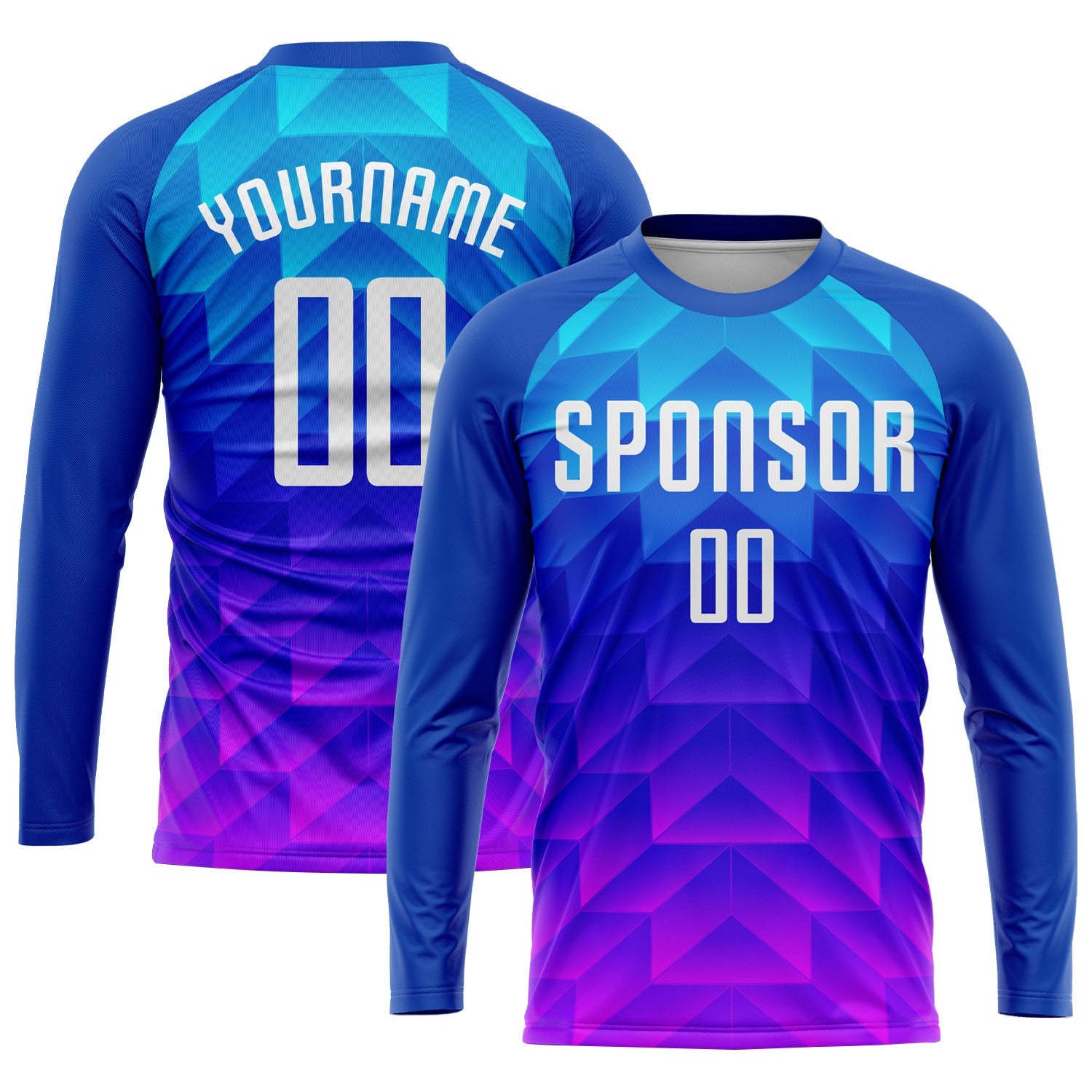 Custom Royal Blue & Hot Pink Soccer Jersey