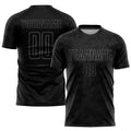 Custom Black & Gray Soccer Jersey