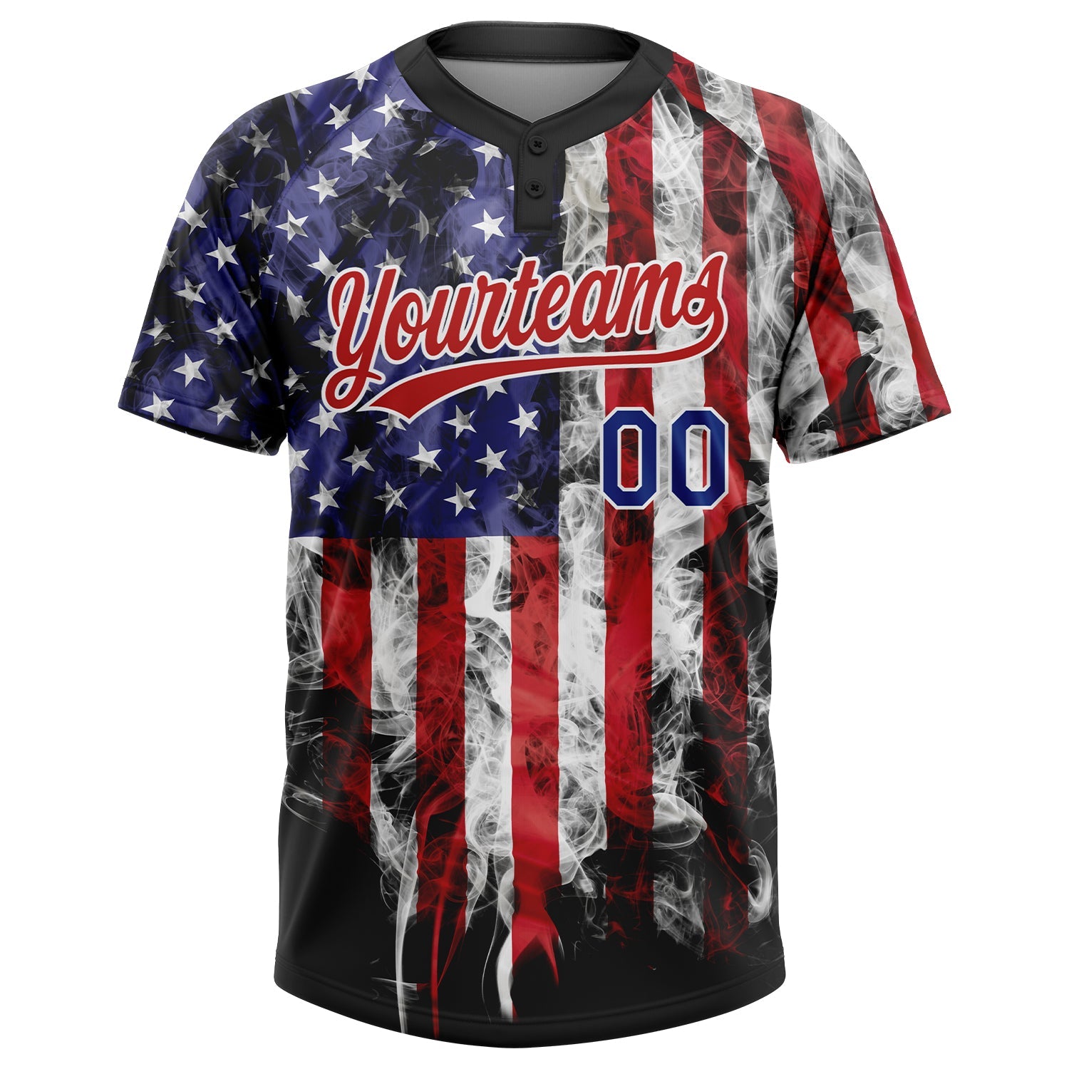 Custom White USA Flag Softball Jersey