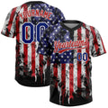 Custom White USA Flag Softball Jersey