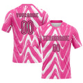 Custom Pink, Black & White Fluid Volleyball Jersey