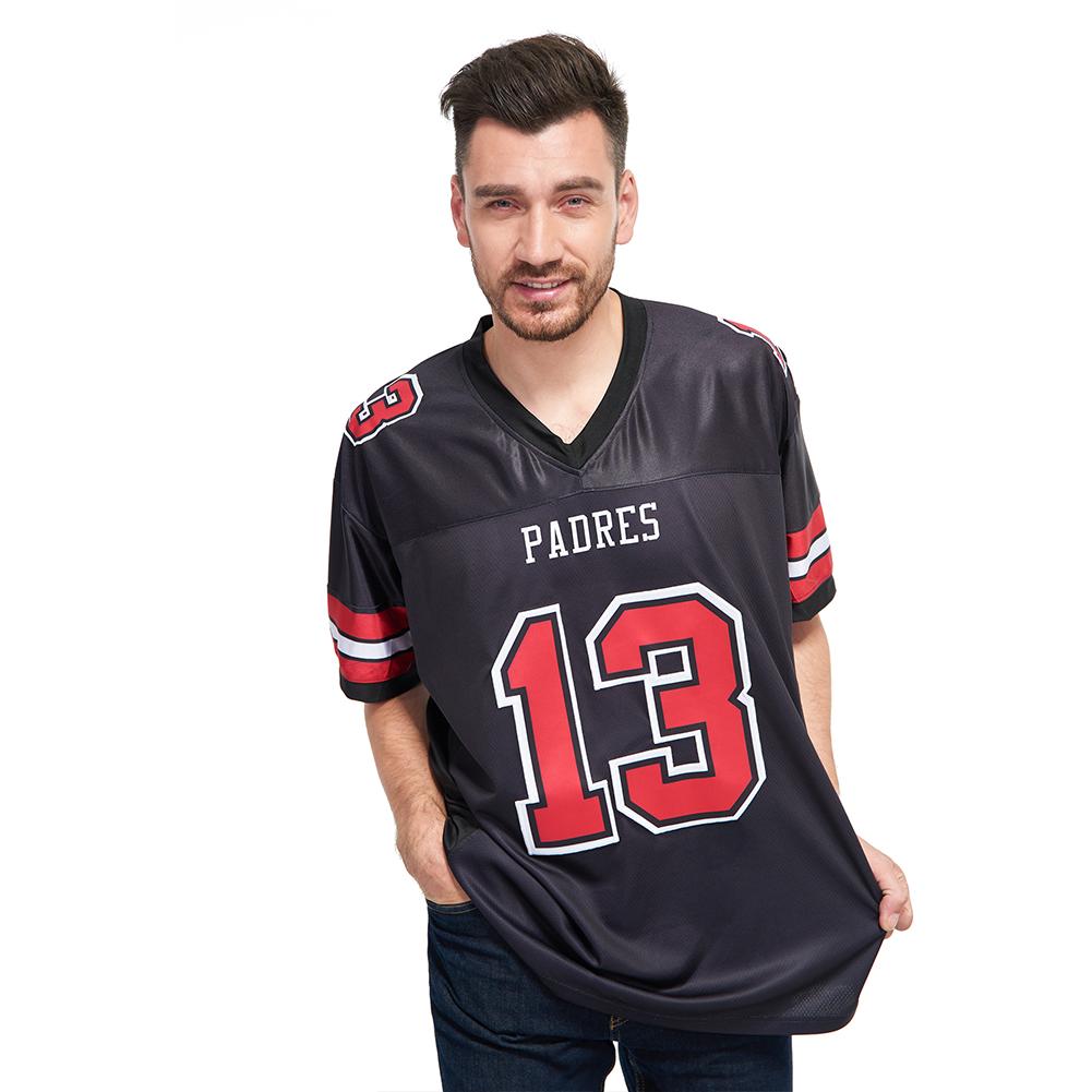 Custom Black, Red & White Mesh Football Jersey