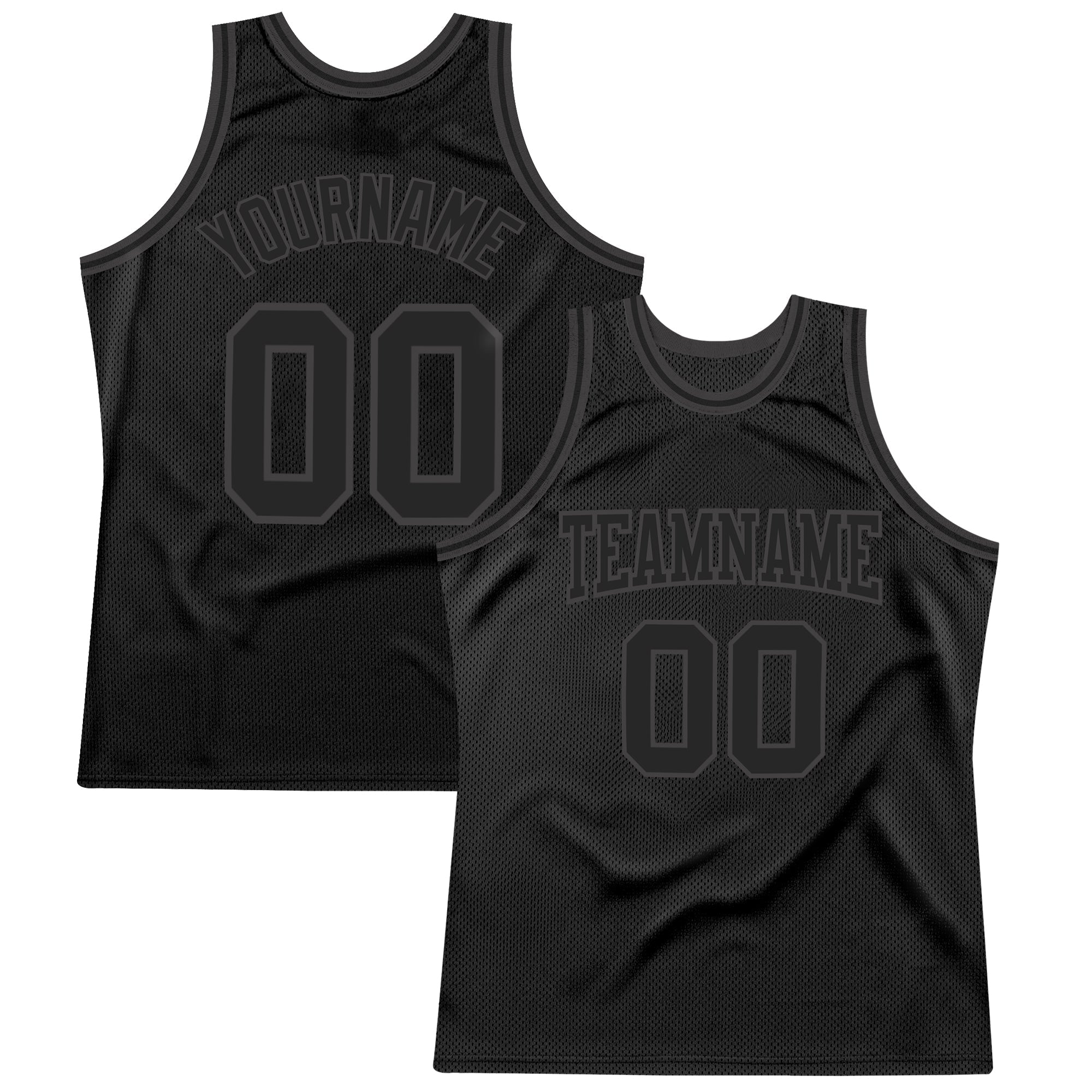 Custom Black & Steel Gray Throwback Basketball Jersey