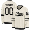 Custom Cream & Black Hockey Jersey